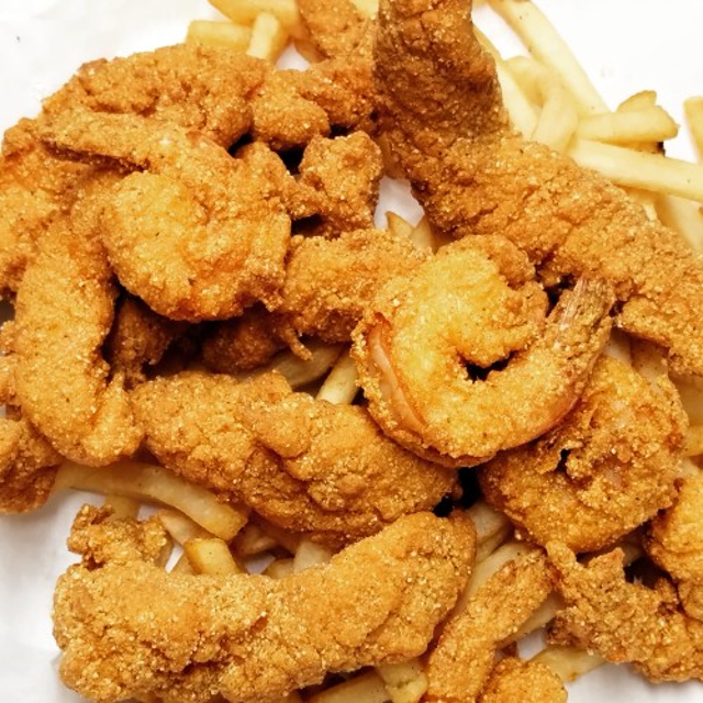Catfish and Shrimp Basket.
